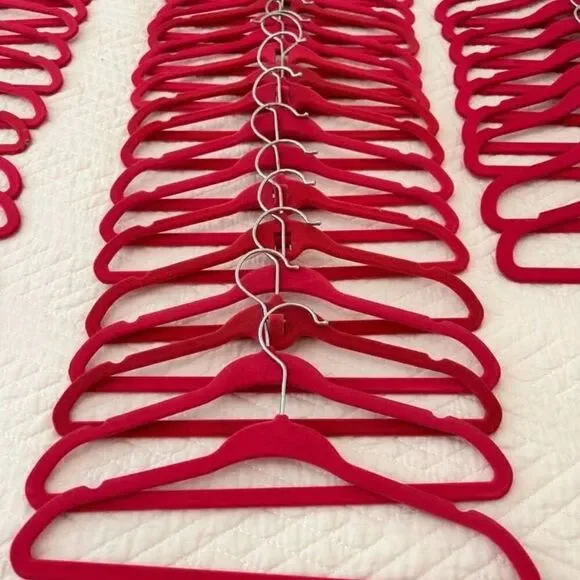 Kids Velvet Hangers – Hot Pink – 44-Piece Set - Picture 4 of 5